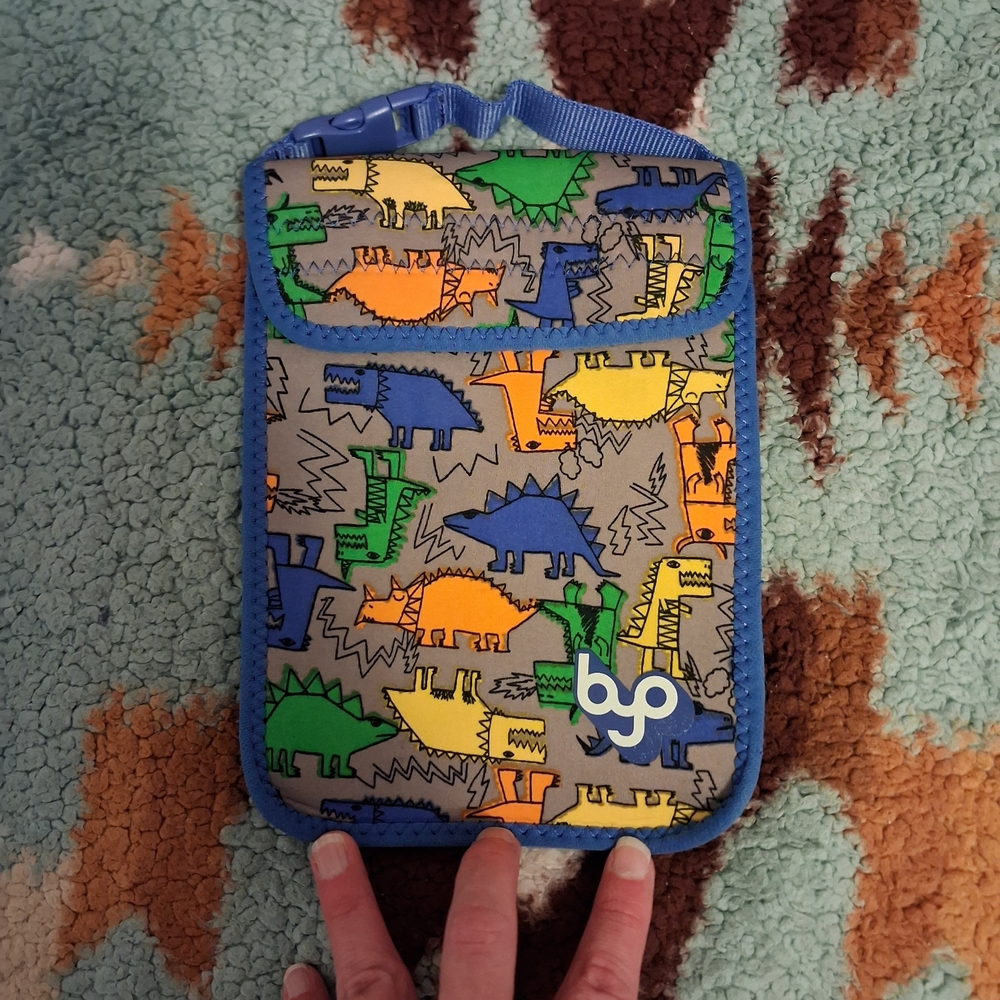 Kids Dinosaur Print Lunch Bag - Blue, Green, Yellow